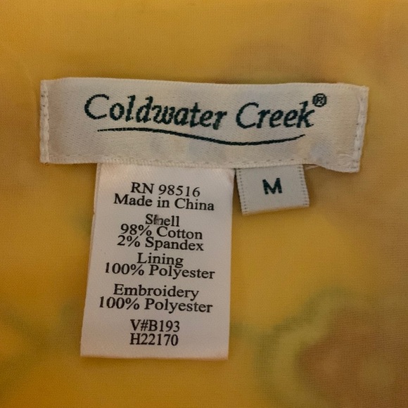 Coldwater Creek Yellow Embroidered Shacket - Picture 9 of 9